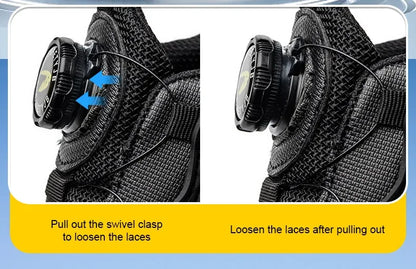Men's Rotating Button Safety Shoes Steel Toe Work Sneakers Indestructible Shoes Puncture-Proof work Boots Air Cushion Men Boots