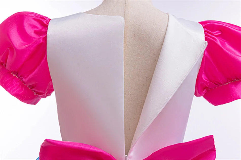 Cats Bow Princess Dress Girls Summer Doll House Cosplay Fancy Cute Frocks Children Holiday Halloween Birthday Party Gown