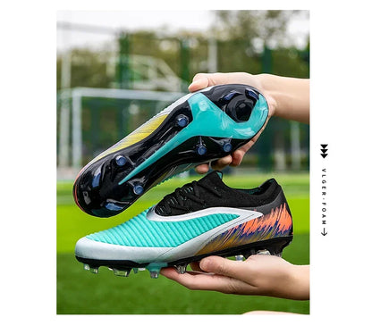 New Men Football Boots Shoes FG Soccer Shoes Non-Slip Cleats Ultralight Soccer Match Long Spikes Outdoor Training Drop Shipping