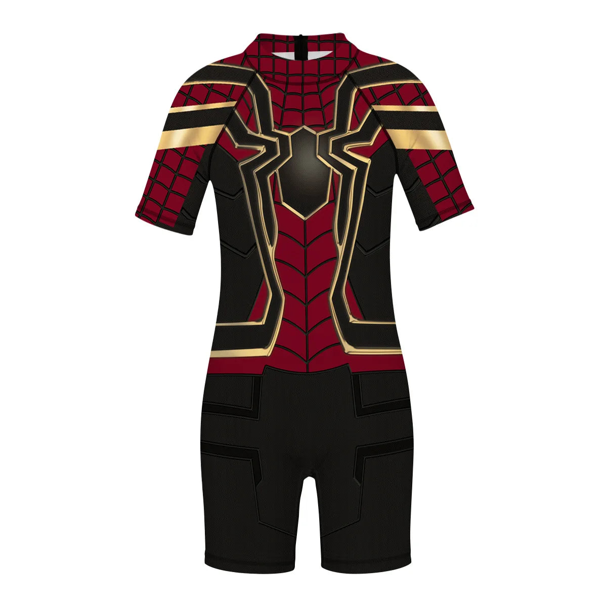 Children One Pieces Swimsuit Superhero 3D Print Playsuit Child Short Sleeve Swimwear Beach Bathing Suit Swim Wear For Boys Girls