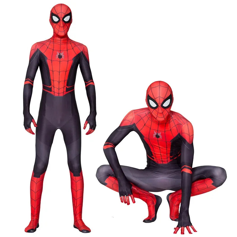 2026 High Quality Superhero Spidermans Costume Bodysuit For Kids Adult Spandex Zentai Halloween Party Cosplay Jumpsuit