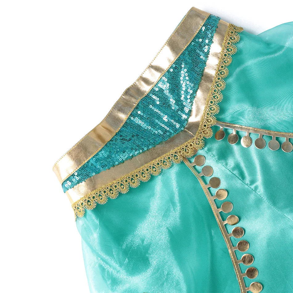 Girls Cosplay Costume Princess Dress Kids Magic Lamp Fancy Birthday Party Dresses Party Clothes 2-12Yrs