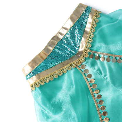 Girls Cosplay Costume Princess Dress Kids Magic Lamp Fancy Birthday Party Dresses Party Clothes 2-12Yrs