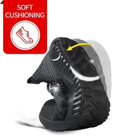Safety shoes, breathable lightweight work shoes, puncture-resistant and smash-proof protective shoes, steel-toe shoes
