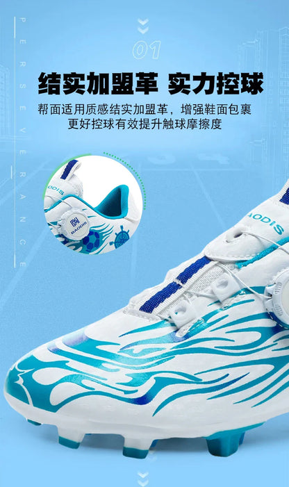 New Children Soccer Cleats Football Boots TF FG Anti-Slip Comfortable Training Shoes Outdoor Indoor Sneakers for Kids Boys Girls