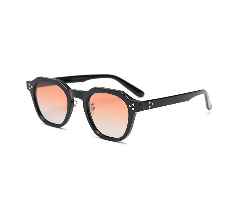 retro sun glasses for women TR90 frame polygon polarized sunglasses uv400 male green brown 2023 summer