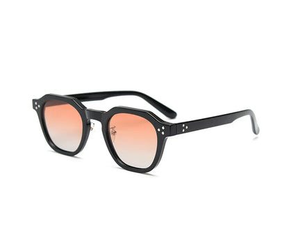 retro sun glasses for women TR90 frame polygon polarized sunglasses uv400 male green brown 2023 summer