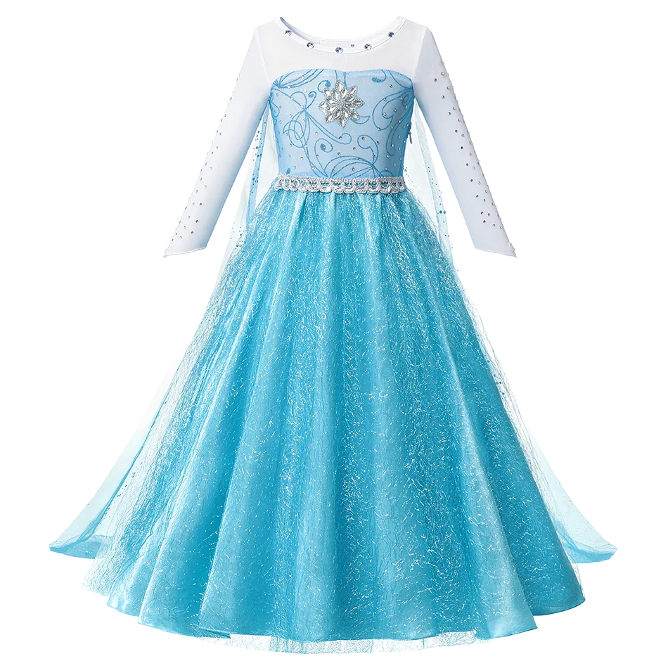 Cinderella Anna Elsa Costume Children Princess Dress for Girls Kids Cosplay Snow White Christmas Carnival Party Disguise Outfit