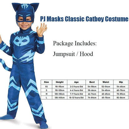Unisex Girls Super Owl Hero tuta Fancy Dress Cosplay Cat Boys Gecko Animail Costume di Halloween Jumpsuit