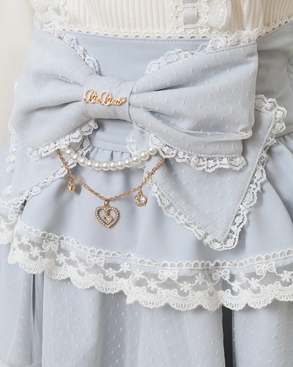 Mine Style Mass-Produced Japanese Casual Laminated Ruffles Lace  Skirts 2023 Autumn Winter High Waist Corset A- Line Mini Skirt