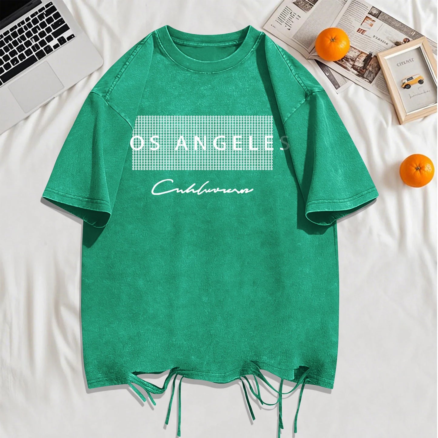 Famous Cities In The United States Washed Holes Male T Shirts Fashion Tee Unisex Cotton Clothing Casual Retro Loose Short Sleeve