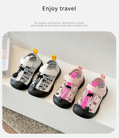 Children Sport Sandals Baby Soft Breathable Beach Sandals Summer Boys Girls Hollow Cool Running Shoes Kids Buckle Sandals