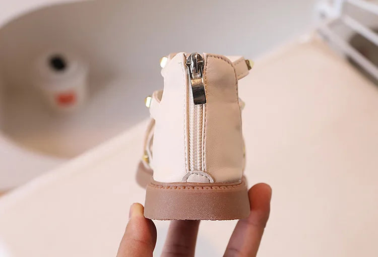 Girls Gladiator Sandals 2026 New Summer Children Fashion Princess High-top Shoes Versatile Kids Causal Beach Holiday Sandals