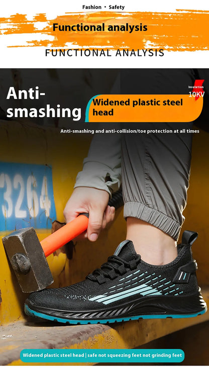Summer New Breathable Insulated Safety Shoes Anti smashing, Anti piercing, Wear resistant Work Shoes