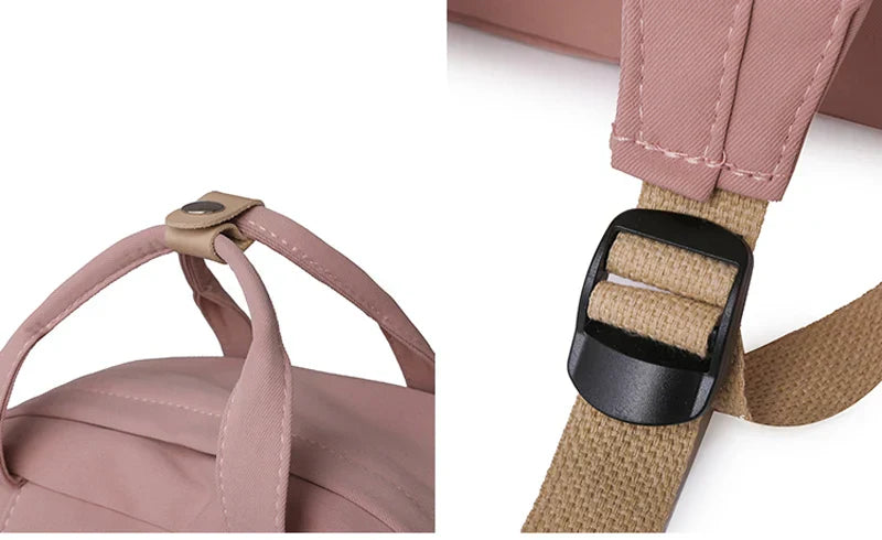 Solid Color Women Backpack High Quality Youth Waterproof Backpacks for Teenage Girls Female School Shoulder Bag Bagpack