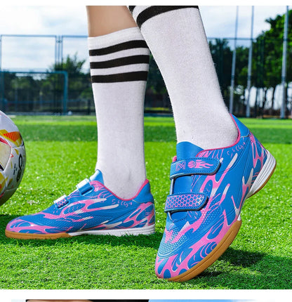 Children Football Shoes Professional Indoor Non Slip TF/FG Fast Grass Boys Match Wear Resistant Training Football Shoes for Kids