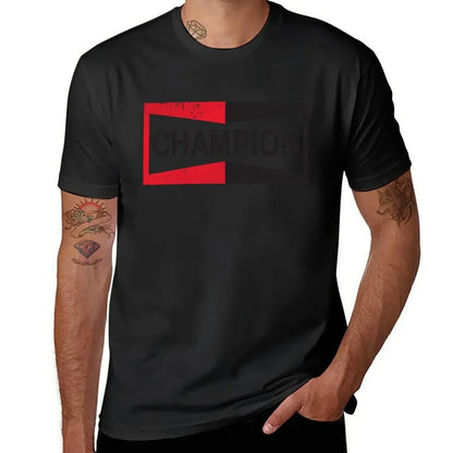 Spark Plug Retro Distressed Emblem - Cl T-Shirt Short sleeve tee new edition slim fit t shirts for men