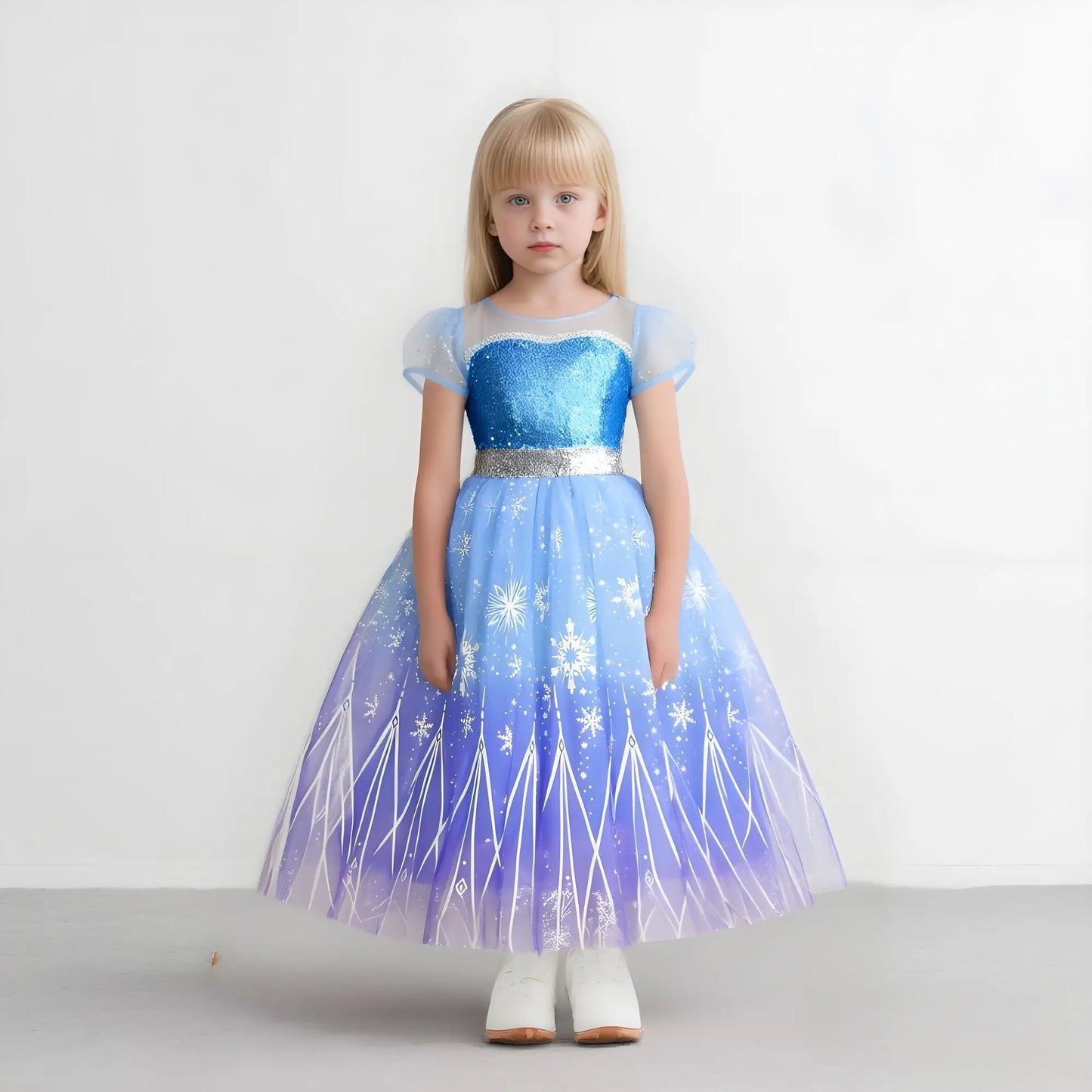 Vestidos de Elsa para Meninas Fantasia de Princesa Infantil Lantejoulas Fantasia Infantil Cosplay Rainha Roupas de Halloween Vestidos de Festa de Carnaval