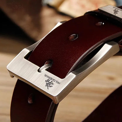Men's Cow Leather Belts Luxury Strap Male Belts For Fashion Classice Vintage Pin Buckle Men Belt High Quality