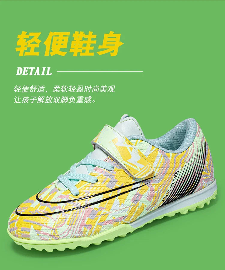 Children Football Shoes Grass Society Indoor Training Original Boy Girl Soccer Shoes Cleats Non Slip Kids Football Field Boots