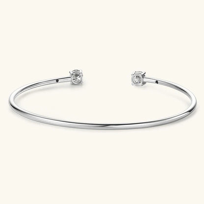 5mm 0.5ct D Moissanite Diamond Cuff Bangle for Women Wedding Bracelet Real Silver 925 Open Bangle Engagement Fine Jewelry