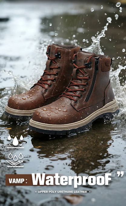 Protection Safety Shoes Men's Anti-smash Anti-puncture Wear Resistance Work Boots Anti-slip Sole Indestructible Safety Shoes