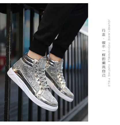 Mens Casual Shoes Non-slip Sports Outsole  Light High-top Men Fashion Boots Wear-resistant Male Sneakers 48