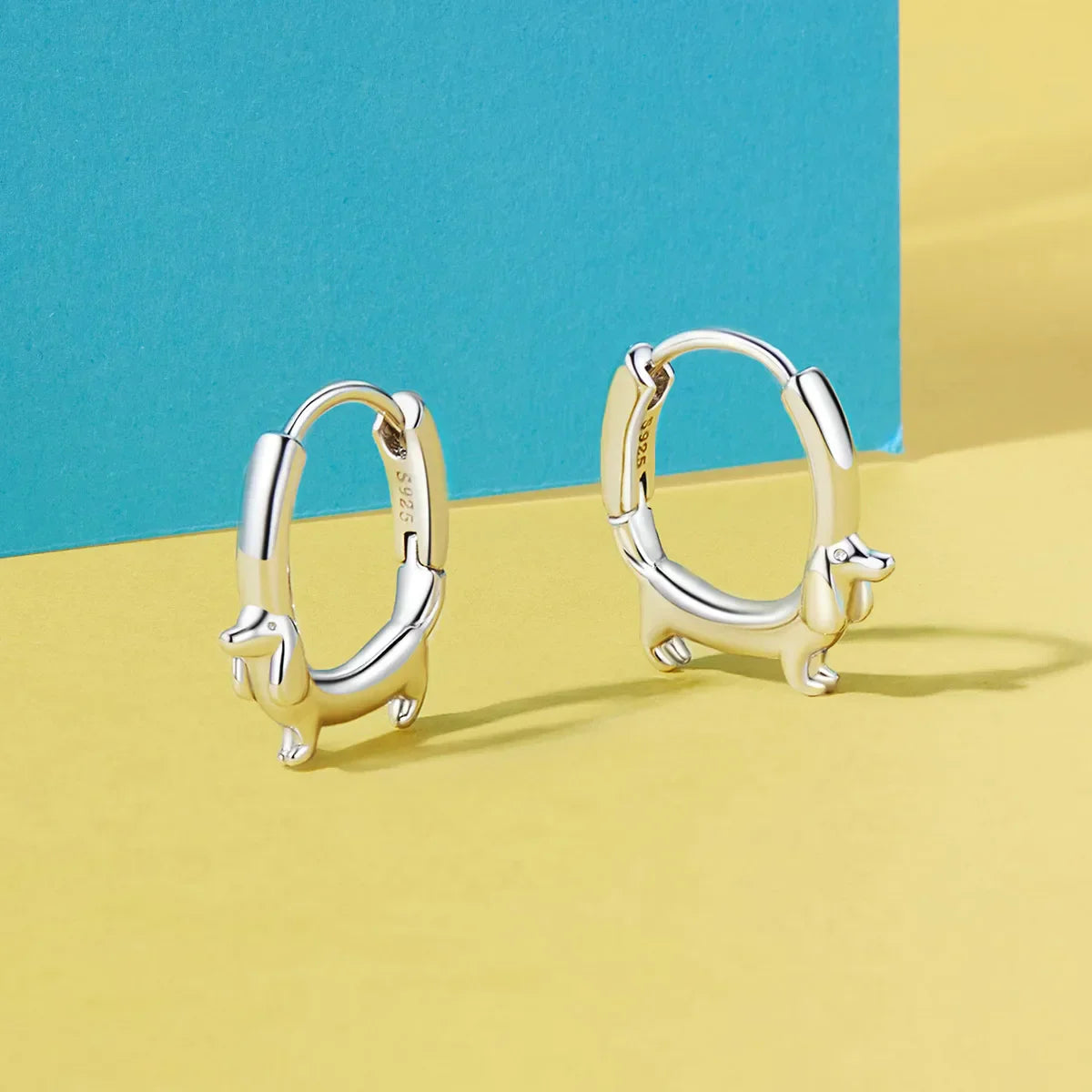 Snake Dog Cat Ear Buckles Women 925 Sterling Silver Dachshund Hoop Earrings Girl Party Birthday Gift Minimalism Jewelry