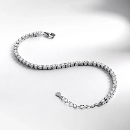 3mm Moissanite Tennis Bracelet for Women Man Full Diamond Adjustable 15-20CM S925 Sterling Silver Jewelry Wholesale
