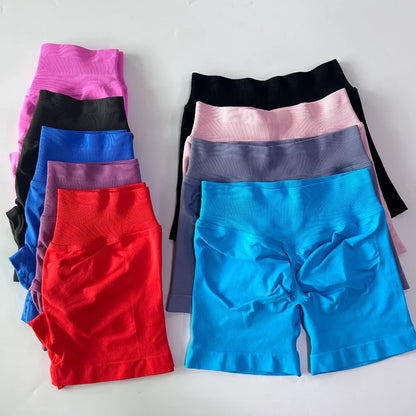 2 Pieces Yoga Set Women Backless Bandeau Sports Bra Scrunch Shorts Yoga Clothing Workout Clothes Outfits Sets Gym Set