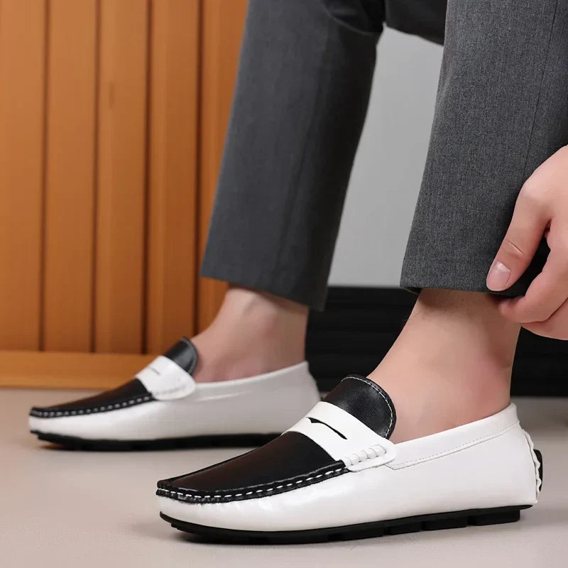 Business Shoes Fashion Casual Shoes Man Luxury Leather Loafers Breathable Slip on Male Boat Shoes Moccasins Driving Shoe