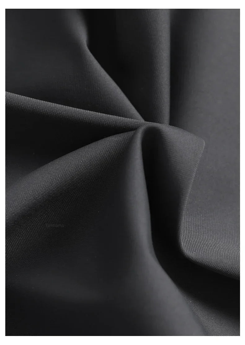 Summer Quick-drying Ice Silk Men's Casual Pants Ultra-thin Highly Elastic Business Casual Non-iron Trousers Black Gray Blue