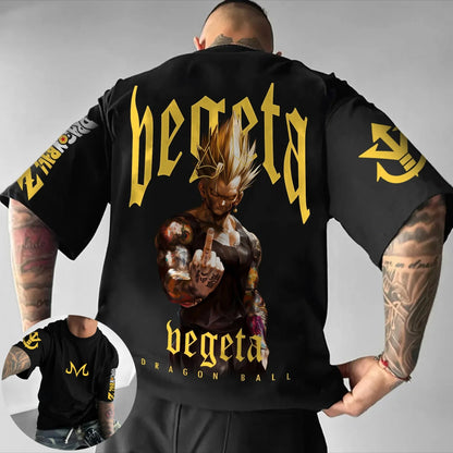 Printing T-Shirt Summer Men's Street Hip Hop Loose Casual Street Trend Short Sleeve Top
