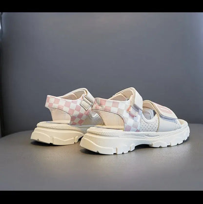 Girls Summer Fashion Sandals Kids Casual Outdoor Non Slip Lightweight Sandals Children's  Comfortable Design Cute Beach Shoes