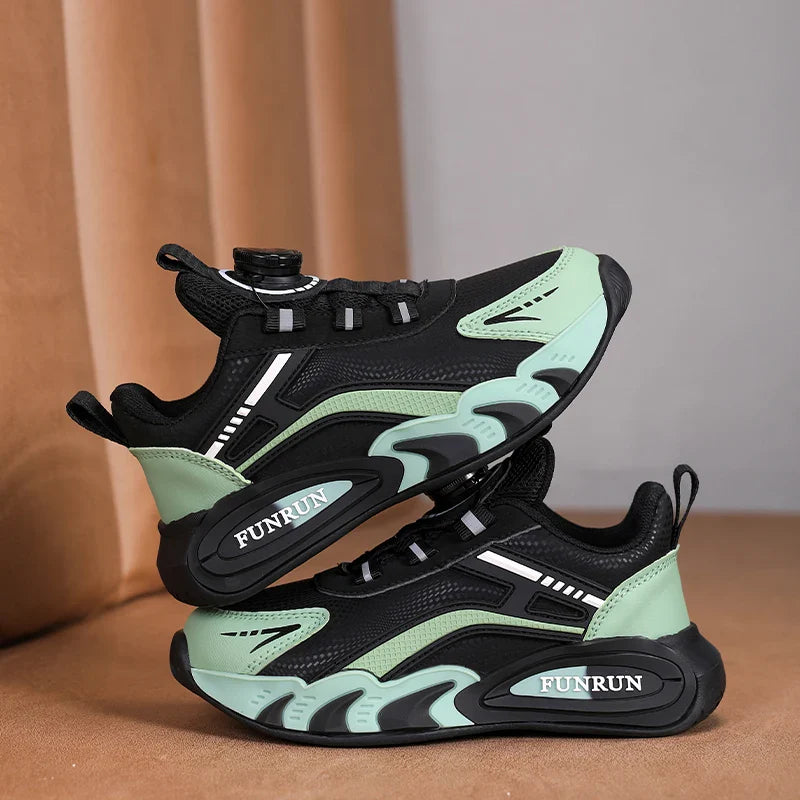 A pair of children's four-season leather basketball shoes, comfortable and soft sneakers, size 28-39，YY-28005
