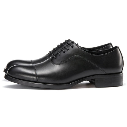 Italian Men's Genuine Leather Oxford Shoes Classic Breathable Gentleman Top Layer Cowhide Business Dress Shoes