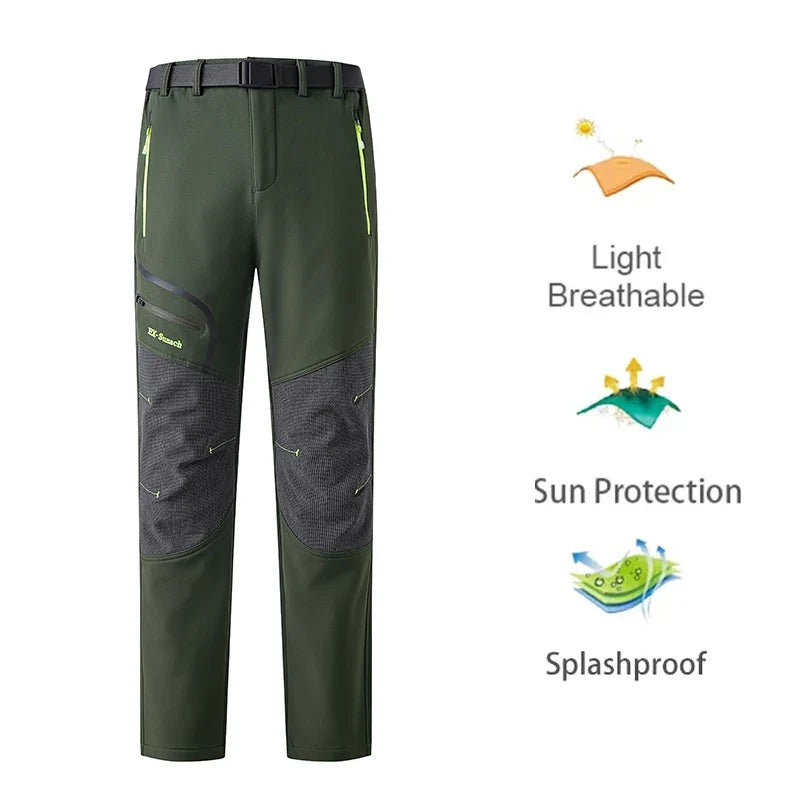 New Men Summer Sports breathable Pants Hiking Trousers Camping Splash Prevention Quick Dry UV Resistant Elastic Thin