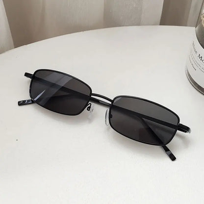 Fashion Small Rectangle Sunglasses Men Women Vintage Square Driving Sun Glasses Luxury Brand Metal Frame Eyewear