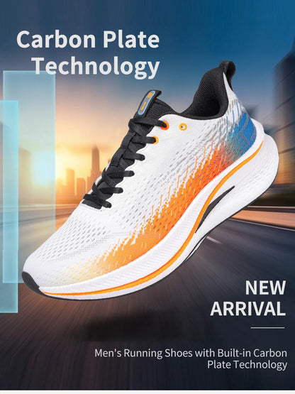 Men Jogging Sports Shoes Carbon Plate Professional Cushioning Sneakers Male Outdoor Breathable Non Slip Running Shoes