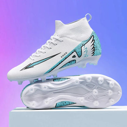 New Men Soccer Shoes Outdoor High Ankle Non-Slip Sports Shoes Ultralight Indoor Football Boots High-quality Futsal Non-Slip