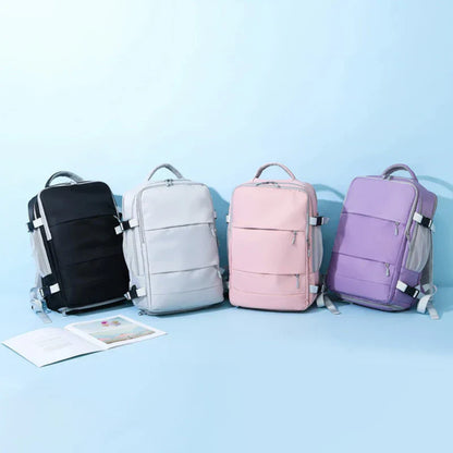 Travel Backpack Women Large Capacity Waterproof Anti-Theft Casual Daypack Bag with Luggage Strap & USB Charging Port Backpacks