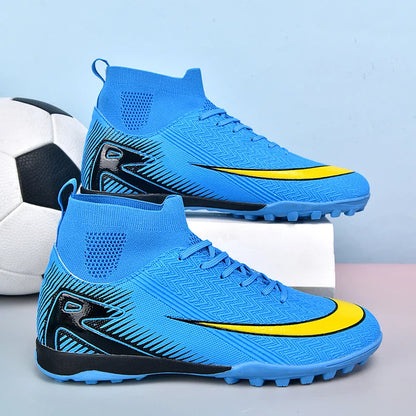 New Men Football Boots Kids Ankle Cleats Grass Soccer Shoes Futsal Indoor Sport Match Training TF/FG Hot-selling High-quality