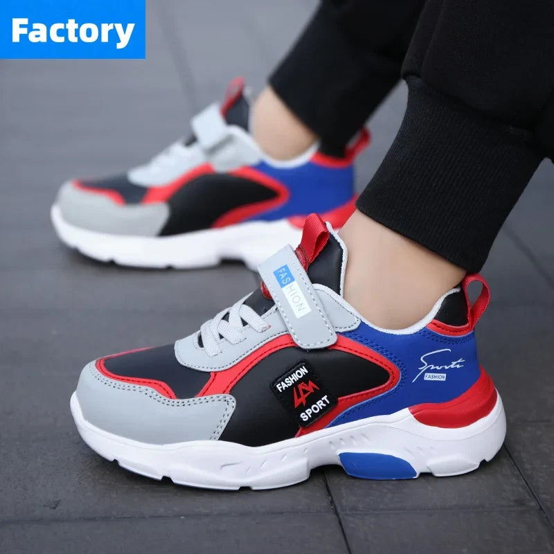 Children Running Shoes Boys Girls Basketball Sneakers Kids Shoes Leather Outdoor Comfortable Sports Tennis Shoes School Students