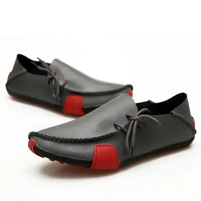 Men Shoes Leather Casual 2025 Italian Soft Men Loafers Handmade Moccasins Breathable Slip on Boat Shoes Zapatos Hombre