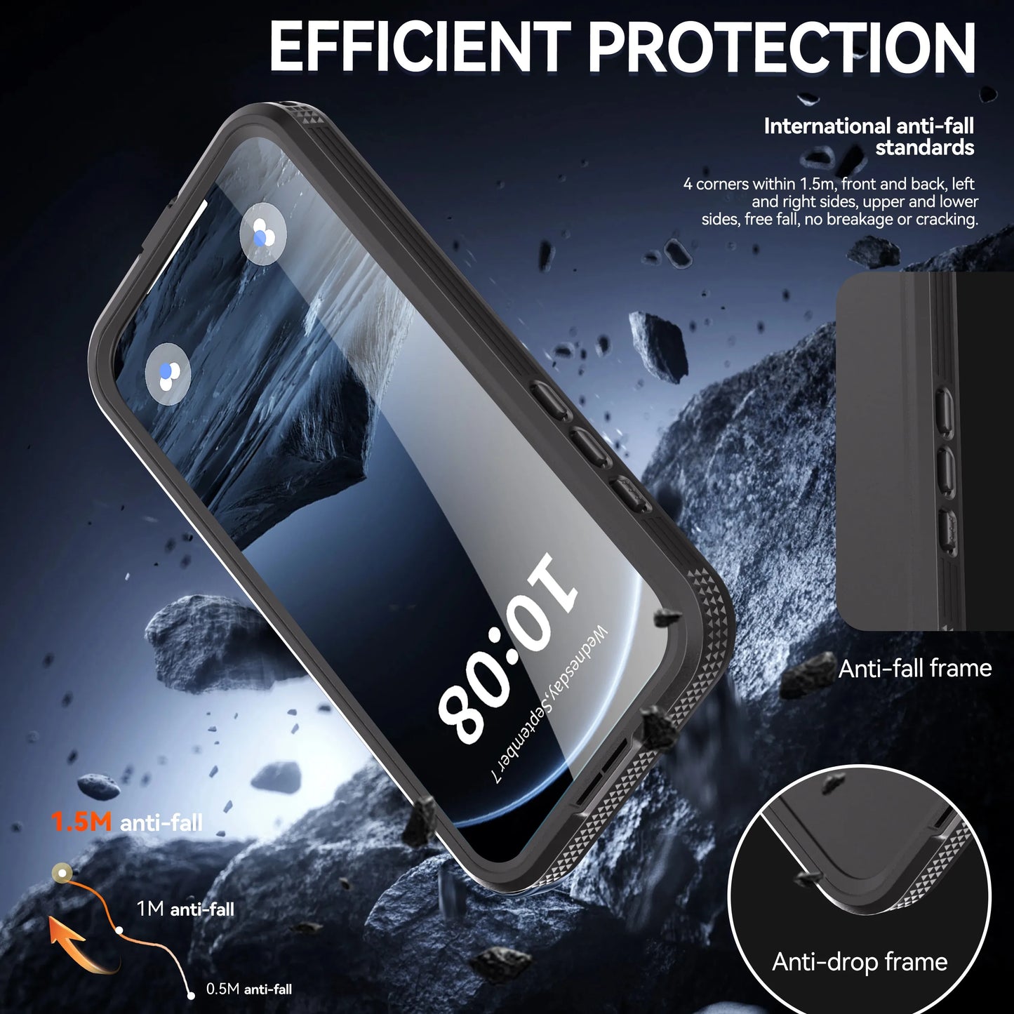 Magnetic Shockproof Dustproof IP68 Waterproof Phone Case for Apple 17Promax/ 17Pro /Air / 17 - Durable Protective Cover