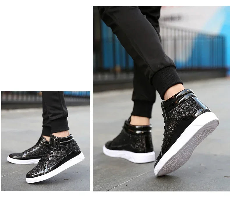 Mens Casual Shoes Non-slip Sports Outsole  Light High-top Men Fashion Boots Wear-resistant Male Sneakers 48