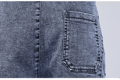 Four Seasons Blue Cargo Jeans Men Streetwear Denim Jogger Pants Baggy Harem Jean Trousers Male Oversize Large size4 5 6 7XL 8XL