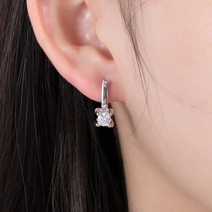 1cttw Moissanite Huggie Earrings 925 Stieerling Silver D Color Lab Created Diamond Hoop Earring For Women Jewelry