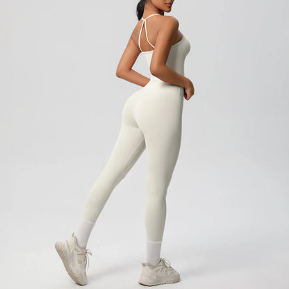 Halter Yoga Top Set Fitness Gym Suit Training Sleeveless Sport Gym Tops Crossover Back Sports Underwear  Tummy Control Slimming