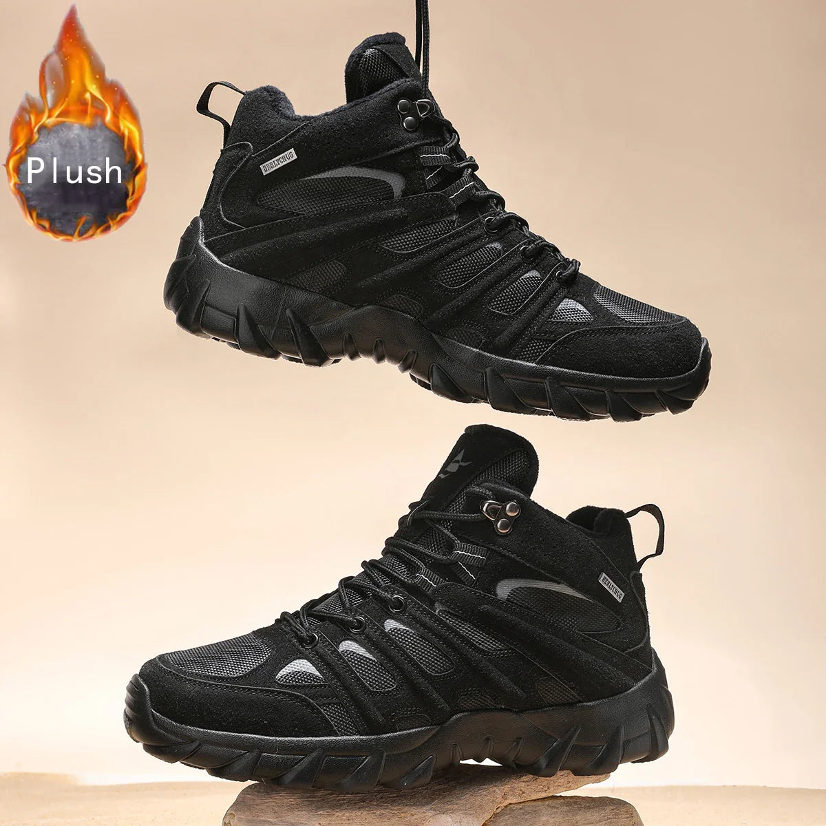 New Men High Quality Leather Boots Fishing Hunting Sneakers Desert Combat Men's Boots Outdoor Hiking Shoes Ankle Boots Work Safe